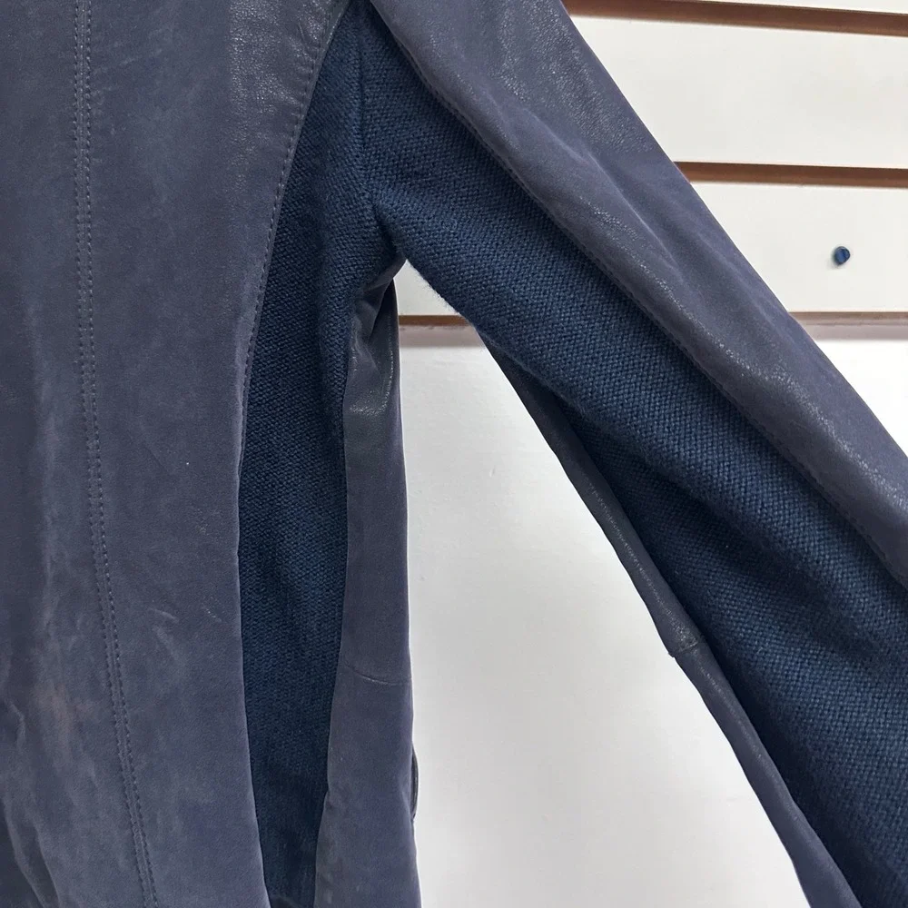Free People boho‎ Distressed Moto Jacket Faux Leather Zippers indie 2016 grunge